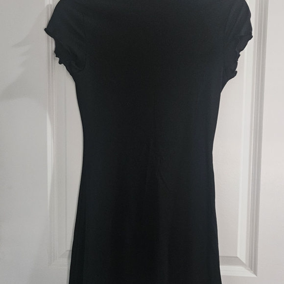 Cider Solid Lettuce Trim Short Dress - Picture 7 of 15